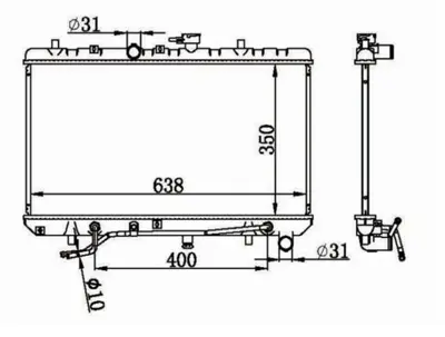 MGA 80604 Su Radyatoru Brazıng Kıa Rıo 03-05 Benzınlı A-T 25310-FD000