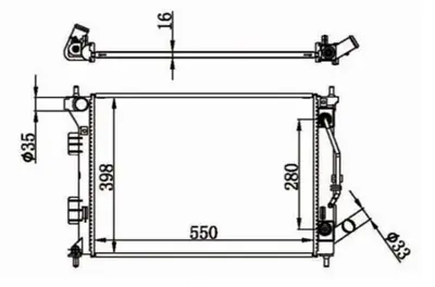 MGA 80605 Su Radyatoru Brazıng Hyundaı I30 12-16 -Ceed 12-18 - Soul Benzınlı A-T 25310-A6150