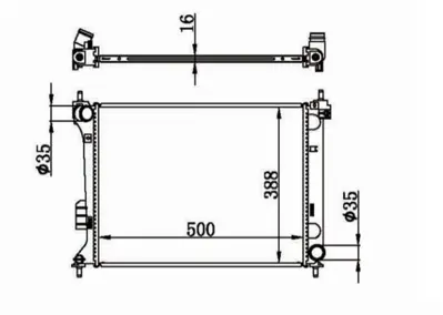 MGA 80606 Su Radyatoru Brazıng Hyundaı I20 1.2 08-14 Benzınlı M-T 25310-4P000