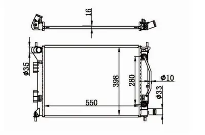 MGA 80609 Su Radyatoru Brazıng Hyundaı Elantra 11-13 - I30 12-16 - Cerato - Soul At 25310-3X100