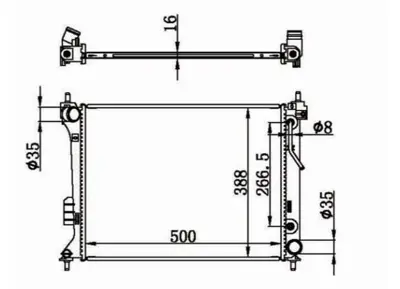 MGA 80631 Su Radyatoru Brazıng Hyundaı I20 1.2 08-14 Benzınlı A-T 25310-1J050