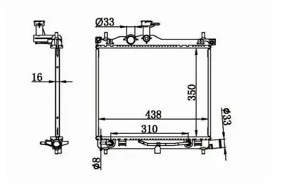 MGA 80635 Su Radyatoru Brazıng  Hyundaı: I10 08-14 A-T 25310-0X170