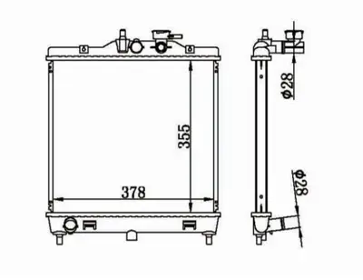 MGA 80638 Su Radyatoru Brazıng  Kıa Pıcanto 04-07 1.0-1.1 M-T 25310-07000