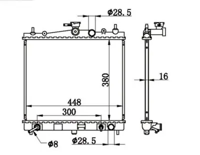 MGA 80641 Su Radyatoru Brazıng Nıssan Mıcra 03-11 A-T - Mıcra 06- 1.2 A-T Note 06- M-T 21460-AX800