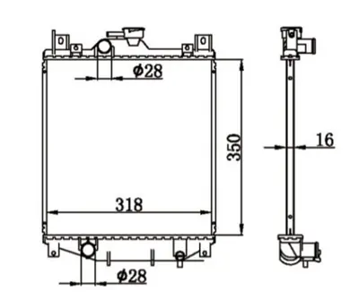 MGA 80683 Su Radyatoru Brazıng Suzukı Swıft 92- 1.0-1.3 M-T 17700-80E00