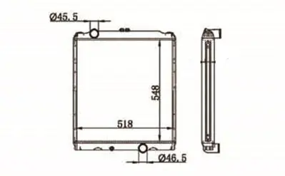 MGA 80757 Su Radyatoru 32mm Brazıng Mıtsubıshı Canter 635-659 98- MC127002 MC127008 ME292313