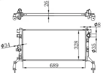 MGA 80778 Su Radyatoru Brazıng laguna Iıı Latıtude 1.5 K9k 214100004R 637604 8MK376745231 RA0231030