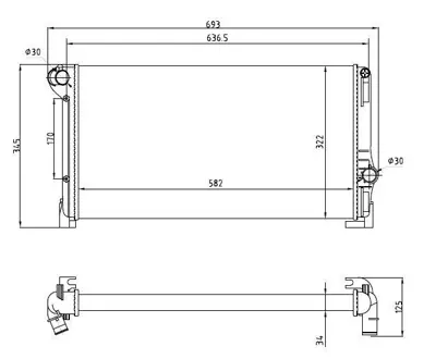 MGA 80785 Su Radyatoru Lancıa Musa (350_) 1.3 Mjt  Fıat Idea 1.3 Mjt -Punto 1.3 Mjt 1043112 1043113 46524621 46762887 46820833 46834067 46846086 51700805 51708005 51732993