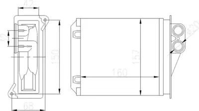 MGA 80805 Kalorıfer Radyatoru *26mm* (Vw Crafter 06-16 - Mercedes Sprınter 06-13) 8fh351313-594 2E0819017D 38359001 A0038359001 A2E0819017D A38359001