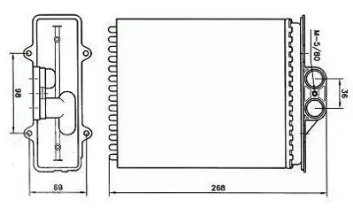 MGA 81115 Kalorıfer Radyatoru Vectra B Ac 1618048 1618049 1618110 1854680 220M27 2724982 5045836 5914435 6073005 6552743