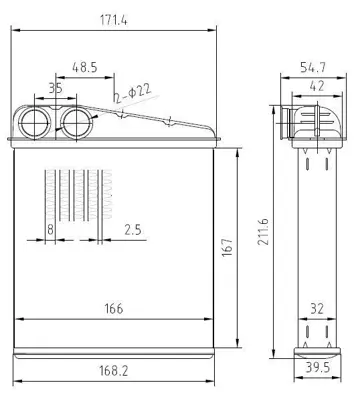 MGA 81169 Kalorıfer Radyatoru Brazıng Nıssan :Mıcra 03-10- Note 06-12 -Renault: Clıo Iıı 05- 27140-AX700