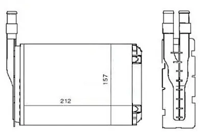 MGA 81300 Kalorıfer Radyatoru Mekanık  Renault : R9 - R11  213x158x42 6092001 6092001R 73350 73353 73355 73359 733591 73373 7701027040 7701027078