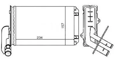 MGA 81500 Kalorıfer Radyatoru Mekanık  Renault : R19 - Clıo - Megane  234x158x42 223V10 2711500QAE 6093002 73252 7701033457 7701034051 7701034551 7701204680 7701205449 7701205538