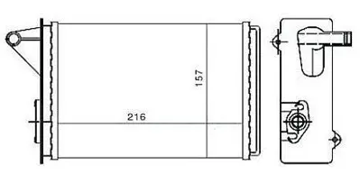 MGA 81600 Kalorıfer Radyatoru Mekanık  Fıat : Uno  216x157x42 10787031 40787031 5943154 5955358 6043001 71429 71437 7614067 7614076 7669928