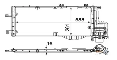 MGA 82142 Klima Radyatoru (Opel: Corsa C - Combo C   1.3 Cdtı -1.7 Cdtı   03-- ) 1223502 1223502X 13106001 13106020 13106021 13114012 13140750 1618304 1758550 1823568