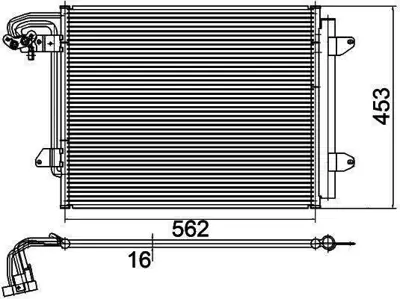 MGA 82148 Klima Radyatoru  (Vw: Caddy-Touran ) 1K0820411A 1K0820411B 1T0820191A 1T0820411 1T0820411A 1T0820411B 1T0820411C 1T0820411D 1T0820411E 1T0820413C