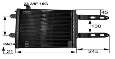 MGA 82151 Klima Radyatoru (Vw Polo 00-02) 1H0820191A 58005178 58015178 6K0820413 6K0820413A 6K0820413B 6K0820413C 6K820413B 6N0820413 6N0820413A