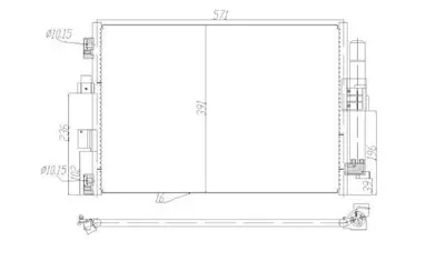 MGA 82281 Klima Radyatoru Ford Tourneo Connect -Ford C-Max Iı  1,5-1,6 Dtcı 2012> 571x391x16 Mm DV6119710-AD