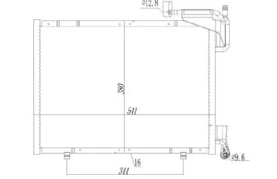 MGA 82287 Klima Radyatoru (Ford: Fıesta B-Max  1.0 Ecobost  13- ) 520x381x16 1756411 1763694 1806682 1819980 1822534 1822537 1856010 8FC351000431 940285 C1B119710BA