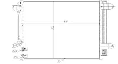 MGA 82290 Klima Radyatoru 582x391x16 (Vw Jetta 15-18) Hortum Bağlantısı 11,8-8,6 5C0816411 5C0820411 5C0820411E 5C0820411F 5C0820411G 5C0820411K 5C8200411 8103105 8C0820411E 8FC351344584