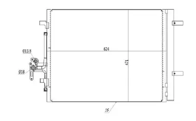 MGA 82306 Klima Radyatoru ( Volvo :S80  Xc70  V70 2006> ) 623x471x16 1405365 1434112 1437112 1453365 1457675 1460537 1481851 1563248 1582558 1677879