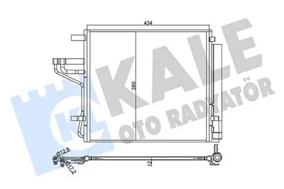 KALE 358025 Klıma Radyatoru Kıa Pıcanto 1.0 1.2 17=> Kurutucu Ile (358020 Ile Aynı Urun) (Brazıng Al-Al) (418x37 97606G6049