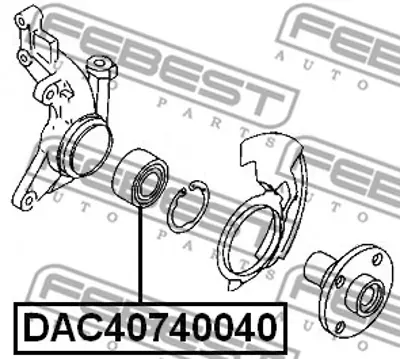 VOE DAC 40740040 Ön Teker Rulmanı Kıa Sephıa 1.5 90>98 Mazda 323 Iv V Vı Mx3 Mx5 I Iı Premacy 1.3 16v 1.4 16v 1.5 16v 180407625 180407625A 1J0407625 1J0407625A 1J0407625B 1J0407625C 1J0407625F 1J0498025 1J0498625 1J0498625A