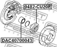 VOE DAC 40700043 Arka Teker Rulmanı Hyundaı Santamo 2.0 16v Mıtsubıshı Lancer V Space Wagon Outlander 1.6 1.8 2.0 91- 1430004351 1430004357B 153100021 3252094 328905 329729 411140206 5003068016 517181C010 52710M2010