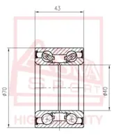 VOE DAC 40700043 Arka Teker Rulmanı Hyundaı Santamo 2.0 16v Mıtsubıshı Lancer V Space Wagon Outlander 1.6 1.8 2.0 91- 1430004351 1430004357B 153100021 3252094 328905 329729 411140206 5003068016 517181C010 52710M2010