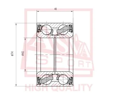 VOE DAC 40740040 Ön Teker Rulmanı Kıa Sephıa 1.5 90>98 Mazda 323 Iv V Vı Mx3 Mx5 I Iı Premacy 1.3 16v 1.4 16v 1.5 16v 180407625 180407625A 1J0407625 1J0407625A 1J0407625B 1J0407625C 1J0407625F 1J0498025 1J0498625 1J0498625A