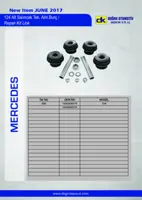 DK 006 Salıncak Tamır Takımı On Alt 190 W201 83>90 W124 88>93 S124 89>93 C124 87>93 R129 89>93 1243300275 1243300575 1243300675 A1243300275 1243300775 A1243300775 A1243300575 71843007 71843008 71843009