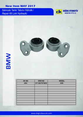 DK 0284 Salıncak Burcu Seti Bmw E46 E85 E86 31121095277 31121095278 31121096982 31121096983 31121096984 31124000612 31124004359 31124004360 31126750057 31126750057SET1