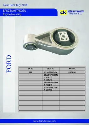 DK 350 Sanzıman Alt Takozu (Armut) Connect 1,8tdcı 02>13 Focus I Tum Motorlar 98>05 1061205 1094591 98AB6P082AG 98AB6P082AH 96AB6P082AH 96AB6P082A YS416P082A 5208219 5062530 1102416