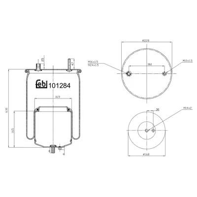 FEBI BILSTEIN 101284 Körük, Havali Süspansiyon 21224749