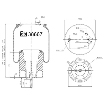 FEBI BILSTEIN 38667 Havalı Suspansıyon Korugu                                   1932592