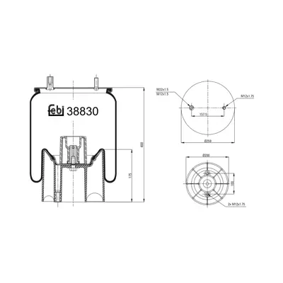 FEBI BILSTEIN 38830 Havalı Süspansiyon Körüğü 