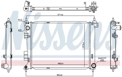 NISSENS 606735 Motor Su Radyatoru I20 1.0 T-Gdı 15> 25310C8400