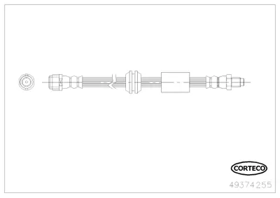 CORTECO 49374255 Fren Hortumu Ön 1644200348 1644200448 164420044864 2514200348 2514200548 251420054864 34341163565 4280673 4814Z9 4D0611715B
