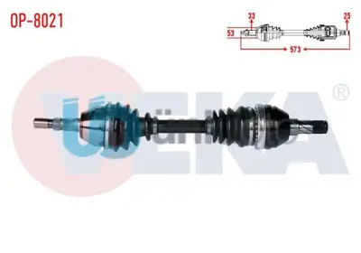 ITHAL GP.OP-8021 Op-8021;Komple Aks Sol On Opel Astra H 1.3 Cdtı Uzunluk 573m OP-8021