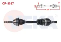 ITHAL GP.OP-8067 Op-8067;Komple Aks Sol On Uzunluk 595mm Opel Astra G 2.0 16v OP-8067