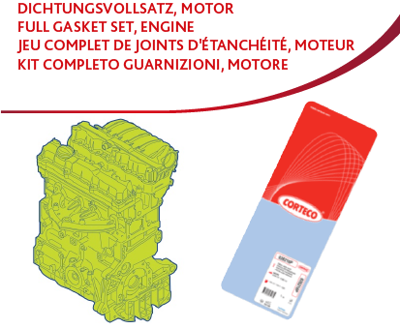 CORTECO 83430441 Takım Conta (Alt / Ust Full) P306 P406 Xsara Xantıa Xm (86,00mm) Xu10j4r (2,0 16v) S,K,C Harıc< 09 / 197V2