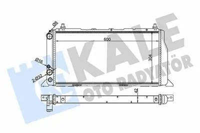 KALE 367300 Motor Radyatoru (600x304x42) Audı 80 - 90 Coupe 893121251