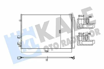 KALE 361405 Klıma Radyatoru Crafter 2,0 16> Dasa-B-C \ Daua-B-C \ Dava \ Dawa 