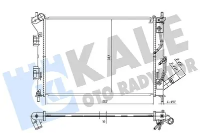 KALE 362165 Motor Su Radyatoru Kıa Soul Iı 1.6 13=> (At) [brazıng] [552x383x16] 