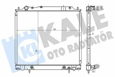 KALE 362270 Motor Su Radyatoru Mıtsubıshı L400 2.0 2.4 2.5td 95<05 ; Delıca 2.0 95<02 ; Space Gear (At) [brazıng 