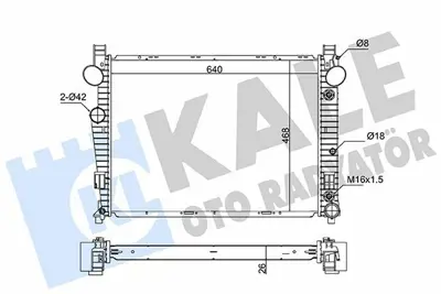 KALE 363535 Motor Su Radyatoru Mercedes Benz (S-Class) W220 S280-S320 98<05 (At) [brazıng] [640x468x26] 