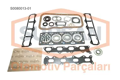 SUPSAN S0080013-01 Motor Takım Contası (Full) Keçelı Palıo Bravo Brava Marea 1,6 16v (Tork Motor) GM 20141165H, GM 20141165G, GM 20141165C, GM 20141165E, GM 20141165B, GM 20141165, GM GRB240, GM GRP527, GM 20141165A, GM GRB241