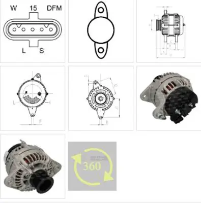 ITHAL B F032116433 Alternatör Volvo Fh 16/550 16.1 D16c550 01-01-2003 -,Volvo Fh 16/610 16.1 D16c610 01-01-2003 -,Volvo 0120655438 0124655057 0124655083 1986A01035 13547 IA9485 11209638 7421304674 20988293 21257552 22591