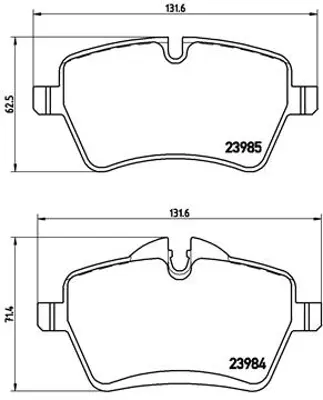 FTE 9001516 Fren Balatası On Mını R50 R53 John Cooper Works 06>06 R56 R57 R58 R59 Cooper S 34119804735