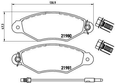 FTE 9001018 On Fren Balatası Kangoo 1,9d Kangoo 1,5dcı Xsara 1,4 1,5 P206 4106000QAG 425487 7701209117